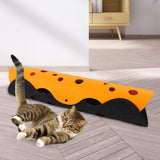 Maxbell Splicing Cat Tunnel Folding Tube Deformable Cat Toys Amusement for Dog Dark Orange Gray