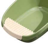 Maxbell Pet Litter Tray Potty Toilet Anti Splashing Semi Closed Cat Litter Box 57x41x20cm Green