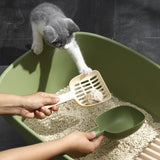 Maxbell Pet Litter Tray Potty Toilet Anti Splashing Semi Closed Cat Litter Box 61x44x22cm Green