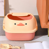 Maxbell Open Top Pet Litter Tray Potty Toilet Bedpan Container Bunny Cats Litter Box Pink 46x38x22cm