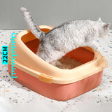 Maxbell Open Top Pet Litter Tray Potty Toilet Bedpan Container Bunny Cats Litter Box Pink 54x45x27cm