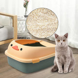 Maxbell Open Top Pet Litter Tray Potty Toilet Bedpan Container Bunny Cats Litter Box Green 46x38x22cm