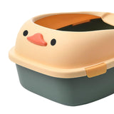 Maxbell Open Top Pet Litter Tray Potty Toilet Bedpan Container Bunny Cats Litter Box Green 46x38x22cm