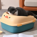 Maxbell Open Top Pet Litter Tray Potty Toilet Bedpan Container Bunny Cats Litter Box Blue 46x38x22cm