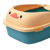 Maxbell Open Top Pet Litter Tray Potty Toilet Bedpan Container Bunny Cats Litter Box Blue 54x45x27cm