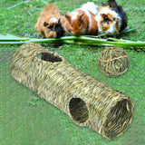Maxbell Rabbit Grass Tunnel Toy Interactive Toy Nest for Hamster Sleeping