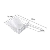 Maxbell Cat Litter Sifter Scooper Pet Litter Shovel Metal Sifter with Handle Sifting Argent