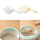 Maxbell Cat Litter Sifter Scooper Pet Litter Shovel Metal Sifter with Handle Sifting Argent