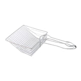 Maxbell Cat Litter Sifter Scooper Pet Litter Shovel Metal Sifter with Handle Sifting Argent