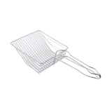 Maxbell Cat Litter Sifter Scooper Pet Litter Shovel Metal Sifter with Handle Sifting Argent