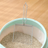 Maxbell Cat Litter Sifter Scooper Pet Litter Shovel Metal Sifter with Handle Sifting Argent