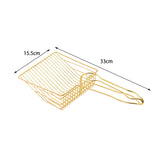 Maxbell Cat Litter Sifter Scooper Pet Litter Shovel Metal Sifter with Handle Sifting Aureate