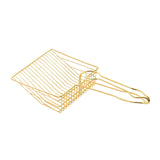 Maxbell Cat Litter Sifter Scooper Pet Litter Shovel Metal Sifter with Handle Sifting Aureate