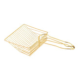 Maxbell Cat Litter Sifter Scooper Pet Litter Shovel Metal Sifter with Handle Sifting Aureate