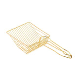 Maxbell Cat Litter Sifter Scooper Pet Litter Shovel Metal Sifter with Handle Sifting Aureate