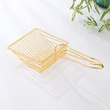 Maxbell Cat Litter Sifter Scooper Pet Litter Shovel Metal Sifter with Handle Sifting Aureate