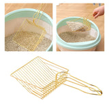 Maxbell Cat Litter Sifter Scooper Pet Litter Shovel Metal Sifter with Handle Sifting Aureate