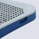 Maxbell Portable Pet Training Toilet Tray Puppy Potty Tray Urinal Lattice Bedpan Blue