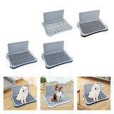 Maxbell Portable Pet Training Toilet Tray Puppy Potty Tray Urinal Lattice Bedpan Blue