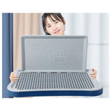 Maxbell Portable Pet Training Toilet Tray Puppy Potty Tray Urinal Lattice Bedpan Blue