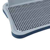Maxbell Portable Pet Training Toilet Tray Puppy Potty Tray Urinal Lattice Bedpan Navy