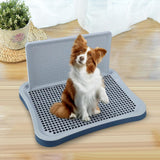 Maxbell Portable Pet Training Toilet Tray Puppy Potty Tray Urinal Lattice Bedpan Navy