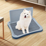 Maxbell Portable Pet Training Toilet Tray Puppy Potty Tray Urinal Lattice Bedpan Navy