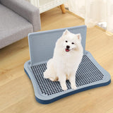 Maxbell Portable Pet Training Toilet Tray Puppy Potty Tray Urinal Lattice Bedpan Navy