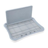 Maxbell Portable Pet Training Toilet Tray Puppy Potty Tray Urinal Lattice Bedpan White