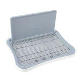 Maxbell Portable Pet Training Toilet Tray Puppy Potty Tray Urinal Lattice Bedpan White