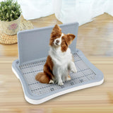 Maxbell Portable Pet Training Toilet Tray Puppy Potty Tray Urinal Lattice Bedpan White