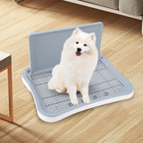 Maxbell Portable Pet Training Toilet Tray Puppy Potty Tray Urinal Lattice Bedpan White