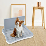 Maxbell Portable Pet Training Toilet Tray Puppy Potty Tray Urinal Lattice Bedpan White
