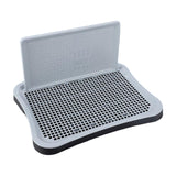 Maxbell Portable Pet Training Toilet Tray Puppy Potty Tray Urinal Lattice Bedpan Black
