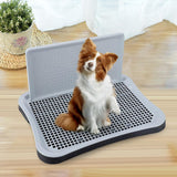Maxbell Portable Pet Training Toilet Tray Puppy Potty Tray Urinal Lattice Bedpan Black