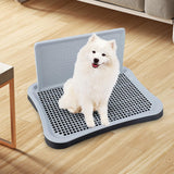 Maxbell Portable Pet Training Toilet Tray Puppy Potty Tray Urinal Lattice Bedpan Black