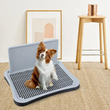 Maxbell Portable Pet Training Toilet Tray Puppy Potty Tray Urinal Lattice Bedpan Black