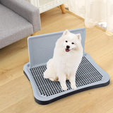 Maxbell Portable Pet Training Toilet Tray Puppy Potty Tray Urinal Lattice Bedpan Black
