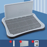 Maxbell Portable Pet Training Toilet Tray Puppy Potty Tray Urinal Lattice Bedpan Black
