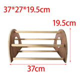 Maxbell Handmade Bird Perch Stand Toy with Mirror for Hens Macaw Bird