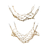 Maxbell Bird Climbing Net Parrot Swing Rope with Buckles Hooks for Conures Budgie 30cmx20cm