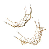 Maxbell Bird Climbing Net Parrot Swing Rope with Buckles Hooks for Conures Budgie 30cmx20cm