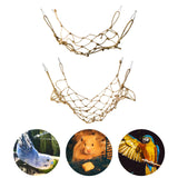 Maxbell Bird Climbing Net Parrot Swing Rope with Buckles Hooks for Conures Budgie 30cmx20cm