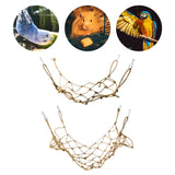 Maxbell Bird Climbing Net Parrot Swing Rope with Buckles Hooks for Conures Budgie 30cmx20cm