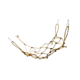 Maxbell Bird Climbing Net Parrot Swing Rope with Buckles Hooks for Conures Budgie 30cmx20cm