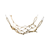 Maxbell Bird Climbing Net Parrot Swing Rope with Buckles Hooks for Conures Budgie 30cmx20cm