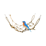 Maxbell Bird Climbing Net Parrot Swing Rope with Buckles Hooks for Conures Budgie 30cmx20cm