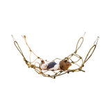 Maxbell Bird Climbing Net Parrot Swing Rope with Buckles Hooks for Conures Budgie 30cmx20cm
