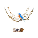 Maxbell Bird Climbing Net Parrot Swing Rope with Buckles Hooks for Conures Budgie 30cmx20cm
