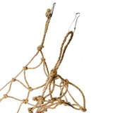 Maxbell Bird Climbing Net Parrot Swing Rope with Buckles Hooks for Conures Budgie 50cmx40cm